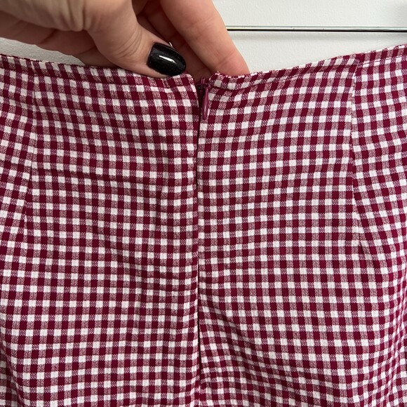 Lovers + Friends Ballard Gingham Plaid Ruffle Mini Skirt Sz XS - Picture 4 of 8